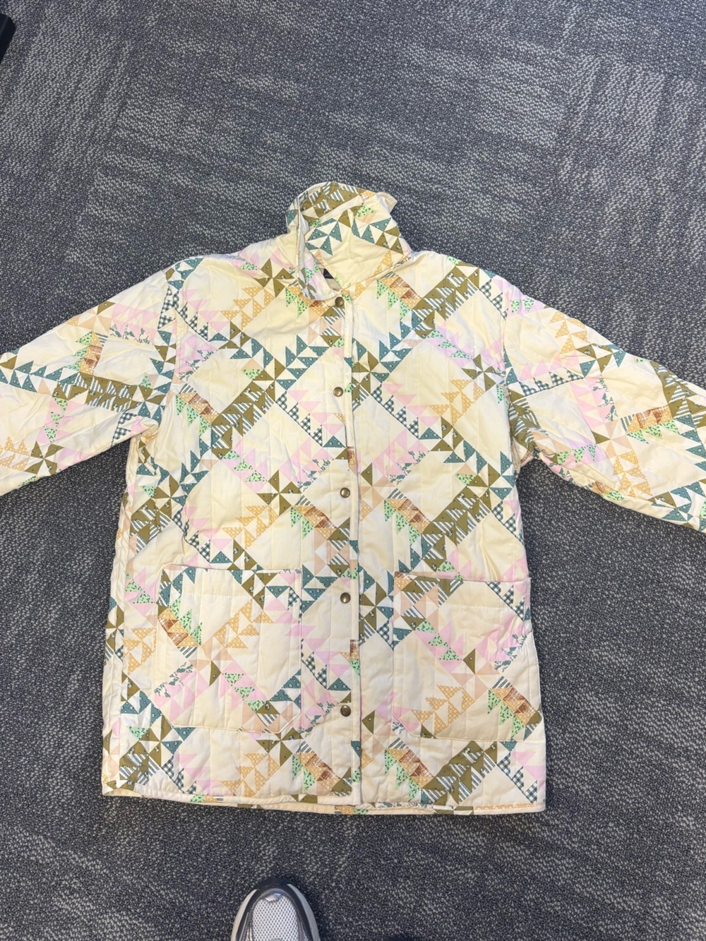 Universal Thread Quilted Patterned Jacket - Pastel Multi
